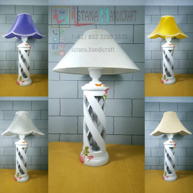 Lampu Duduk Kerawang Shabby chic
