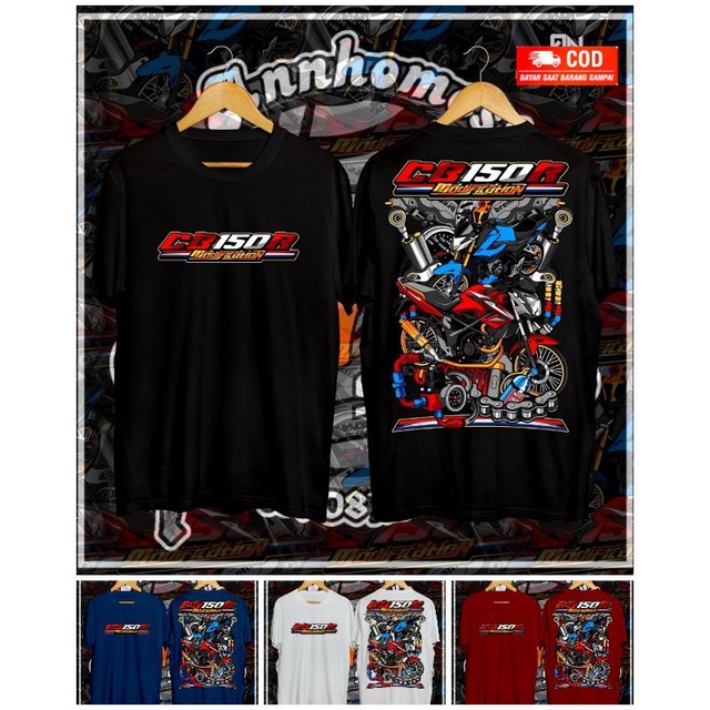 Kaos CB 150 R Modifikasi | kaos CB150R original | CB150R jari jari (cod)