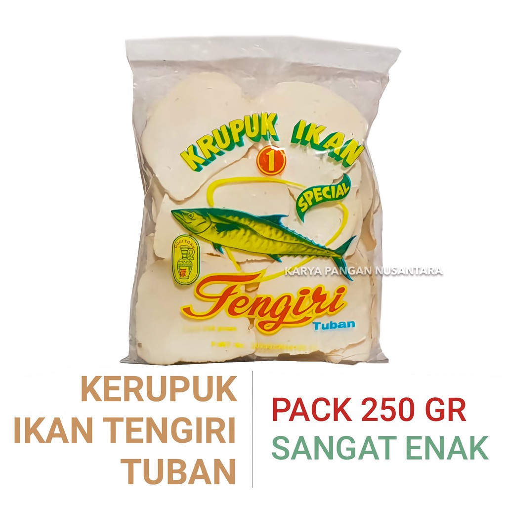 

KERUPUK IKAN TENGIRI TUBAN 250 GRAM / KRUPUK IKAN TENGIRI 1/4 KG