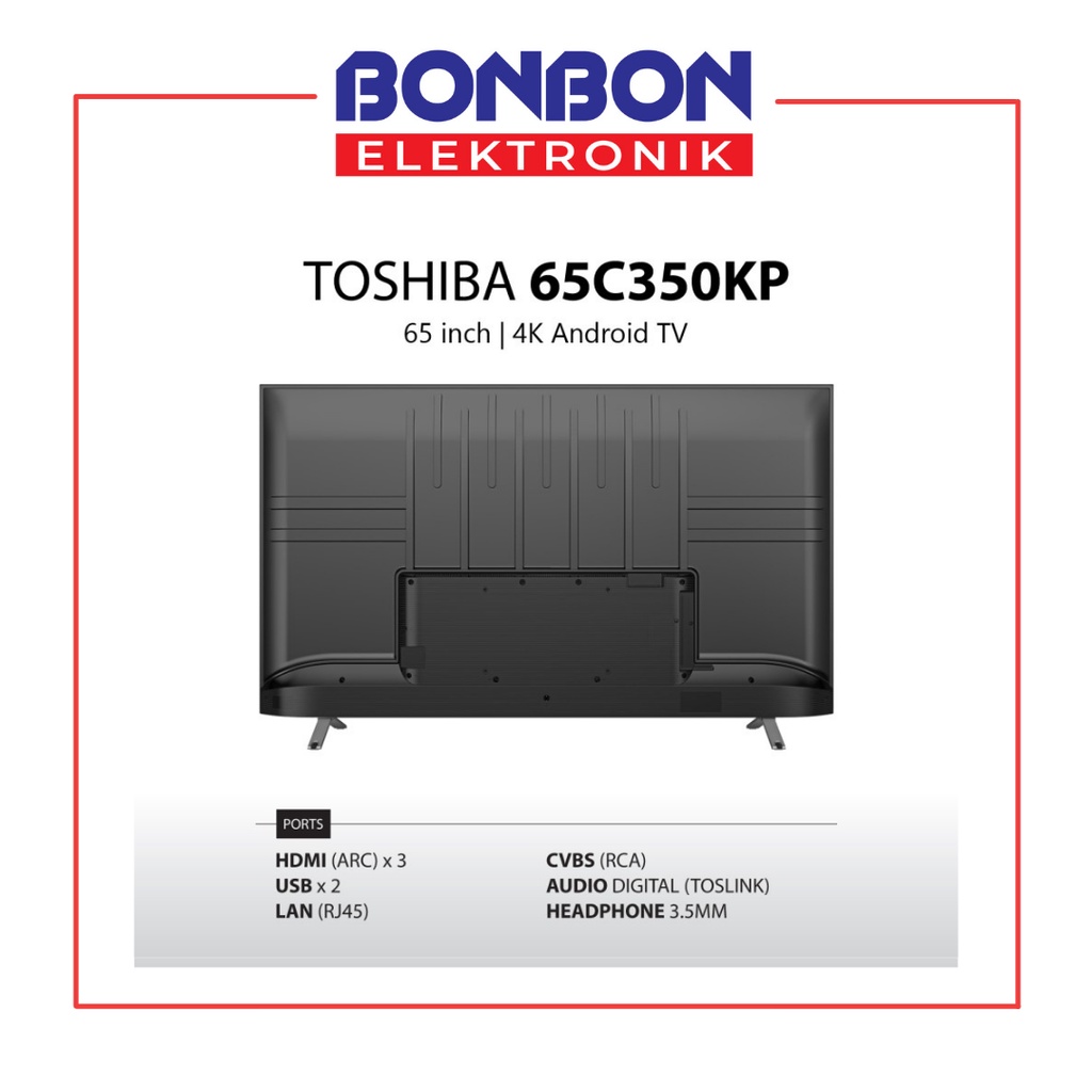 Toshiba LED Smart Android TV 65 Inch 65C350KP UHD 4K HDR