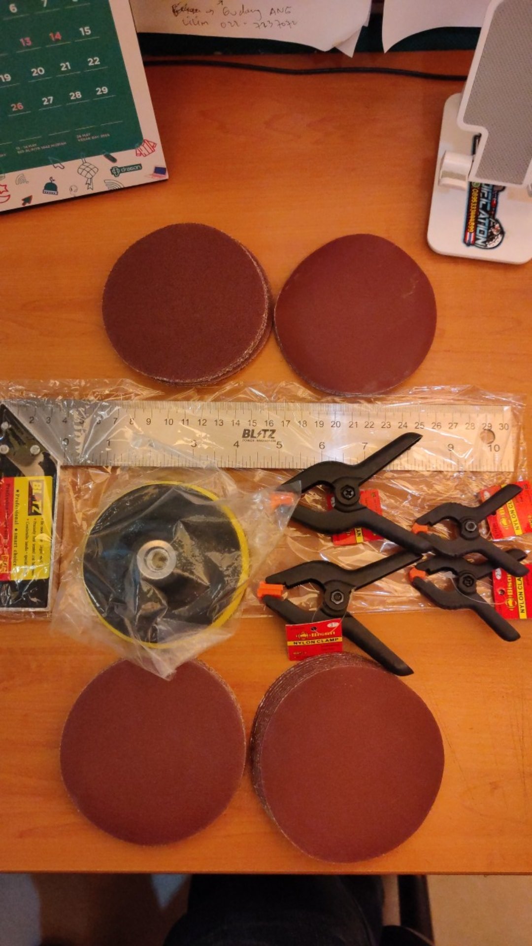 Hss Amplas Velcro Grit 60 Amplas Bulat Tempel Mesin Gerinda - Satuan