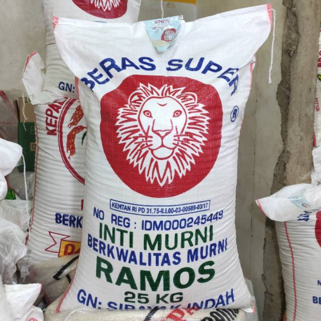 

Beras Kepala Singa Merah Super Ramos Inti Murni 25KG (Original 100%)