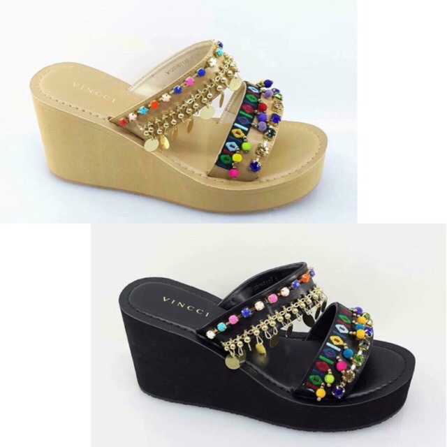 VINCCI VNC Wedges sandal brown black bohemian original