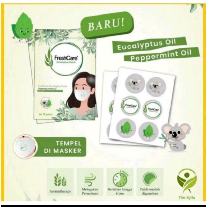 Freshcare Patch / Freshcare Eucalyptus Patch isi 12 Stiker Tempel di Masker Pake Masker Lebih Segar Stiker Masker