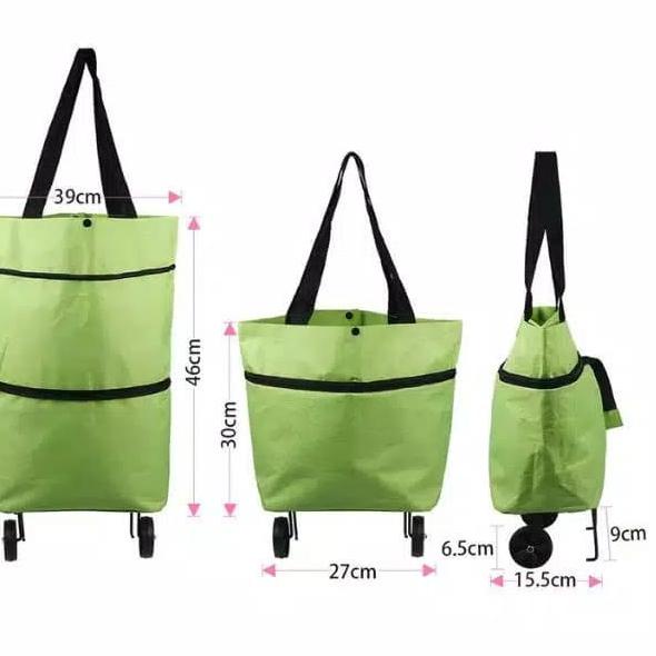 Terlaris.. Tas Belanja Lipat Roda / Tas Troli Belanja Lipat Serbaguna