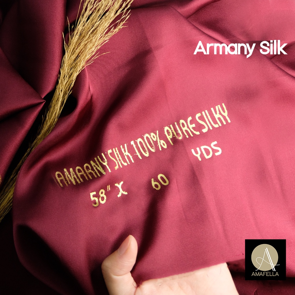 1/2 meter Kain Satin Armani Silk / Armany Silk