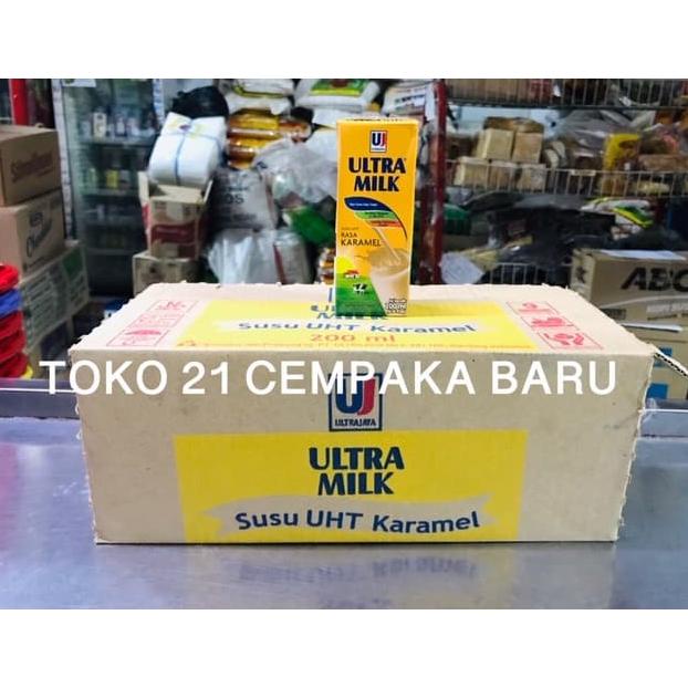 

READY COD Susu UHT Ultra Milk KARAMEL 200ml 1 KARTON | Susu Ultra Caramel 200 ml