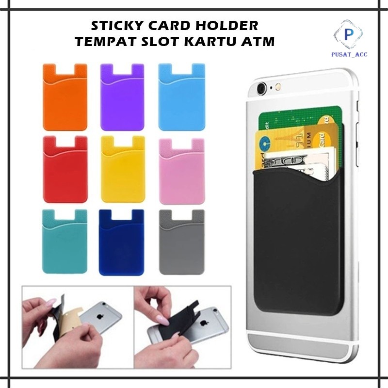 SC60 - CARD HOLDER TEMPELAN HP TEMPAT SLOT KARTU DI HP