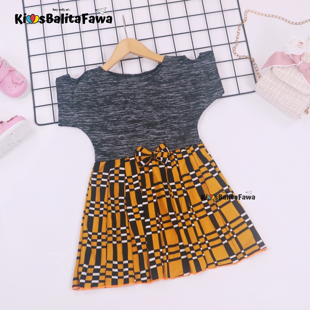 Dress Sabrina Pita 2-3 Tahun / Dres Anak Perempuan Murah Baju Cewek Dres Lengan Balita Pesta Fashion