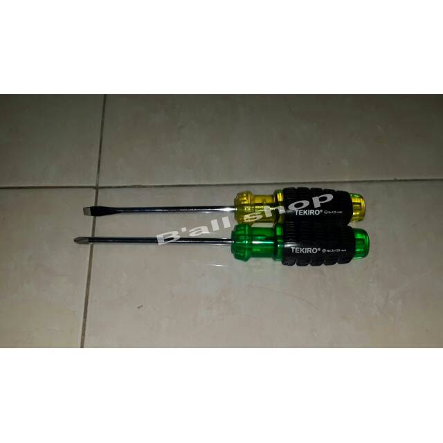 Obeng Gagang Karet 6x125 (+) , (-) Tekiro