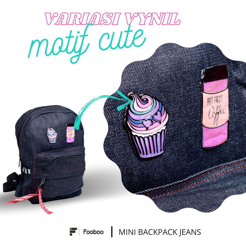 (SIAP KIRIM) TAS RANSEL WANITA STYLISH BACKPACK MURAH UKURAN MINI BAHAN JEANS