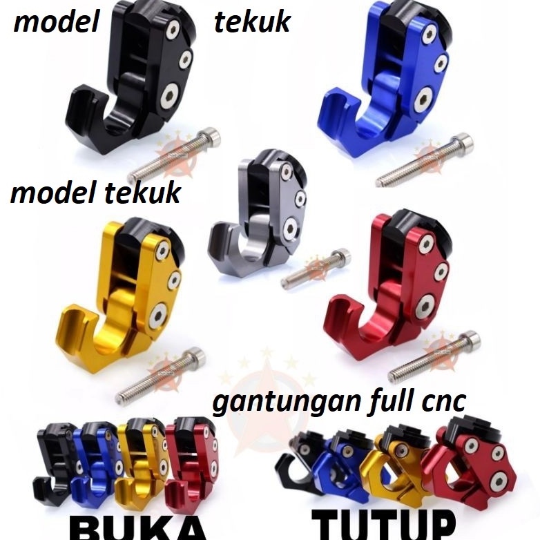 gantungan barang dimotor cakar robot gantungan nmax,aerox,lexi,mio,vario ,beat dll full cnc universal