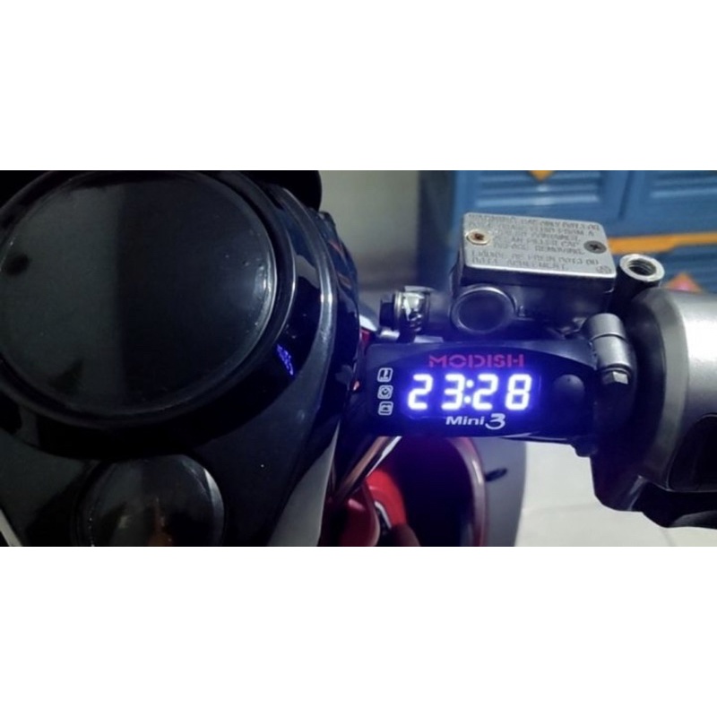 VOLTMETER AKI SUHU PLUS JAM 3in1 universal anti air VOLTMETER 3in1 waterproof