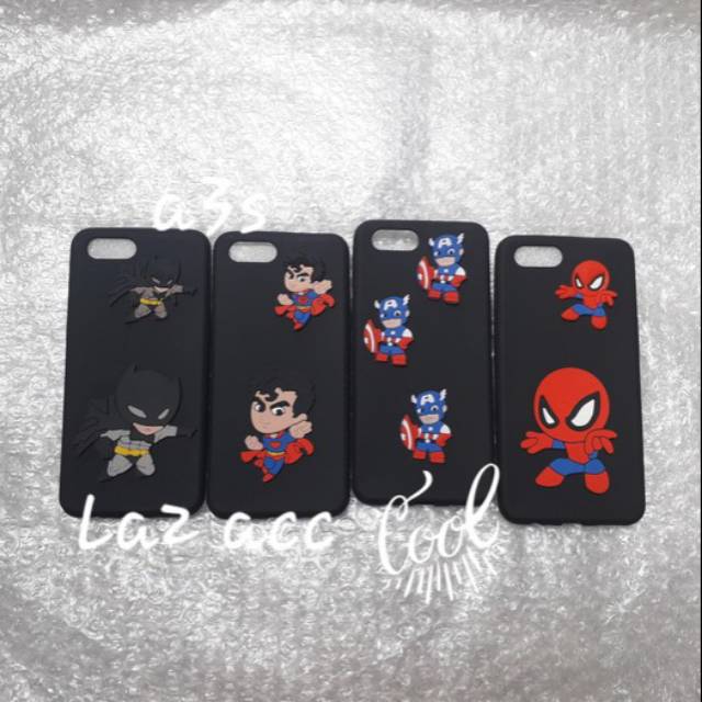 Case Oppo A3s karakter hero dan emon softcase casing silikon