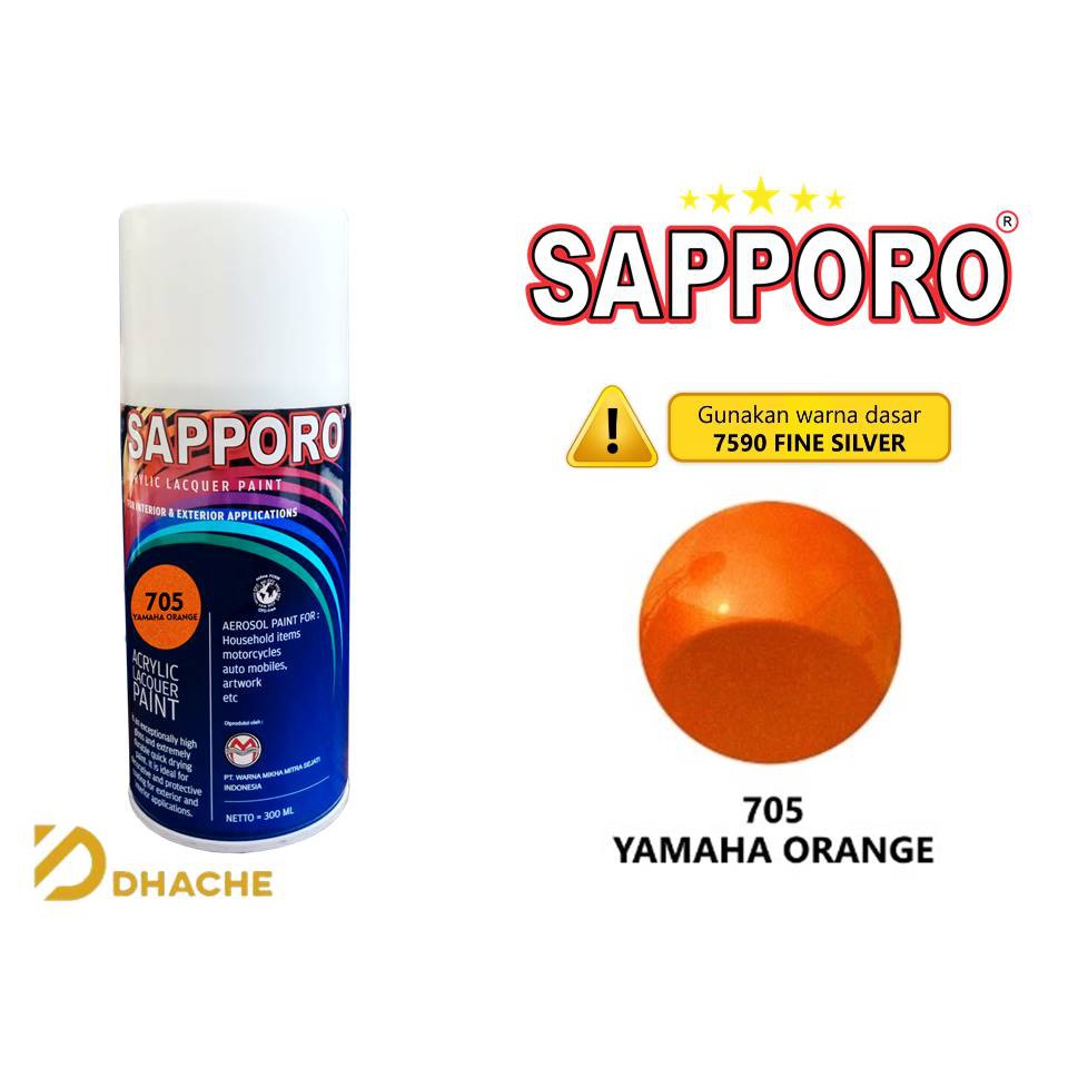 Cat Semprot Sapporo 705 Yamaha Orange / Sapporo Spray / Pilox 300 ml