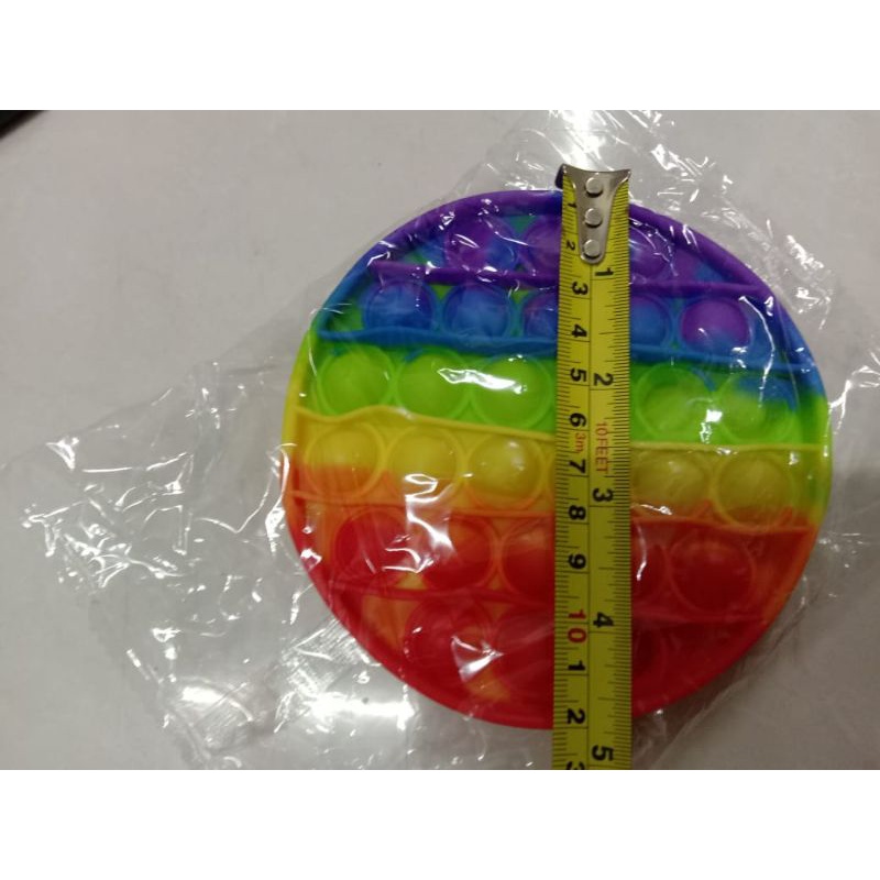 Ready Stok Pop It Murah  Pop It Rainbow 12 - 18 Cm Jumbo/Mainan Edukasi Anti Stress