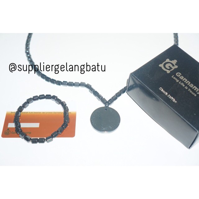 PROMO Kalung Terapi Lafaz Allah Hitam Ukir GANNAMYONG Black korean aksesoris fashionita pria wanita