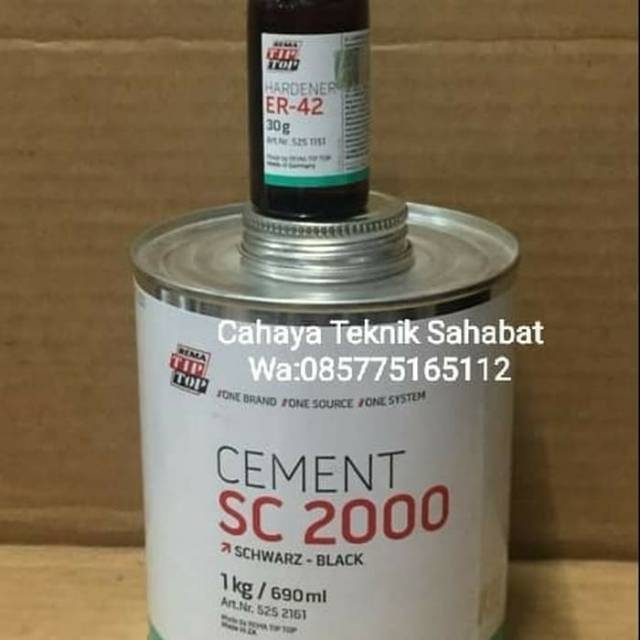 

lem karet tip top sc 2000(resin 1kg)+(hardener 30gr)