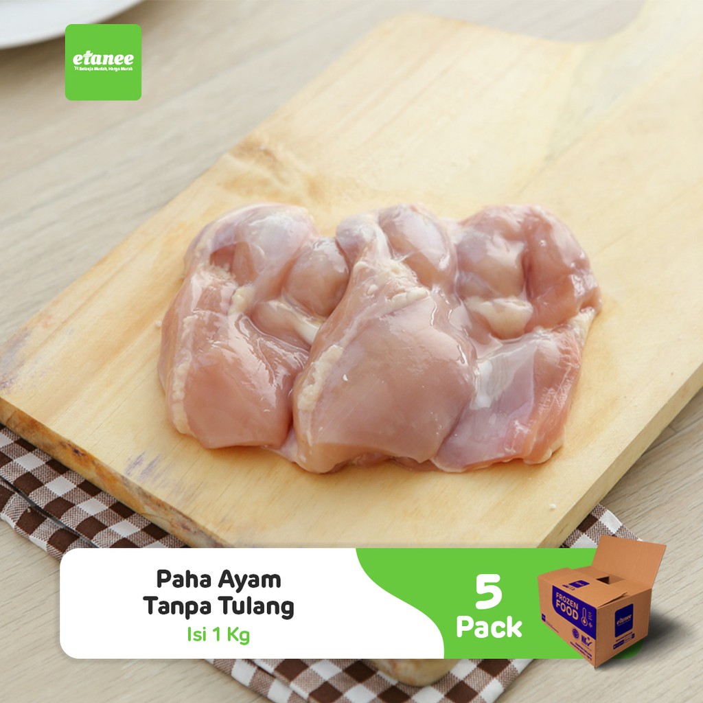 

Paha Ayam Frozen Tanpa Tulang 1 Carton - 5 Pack x 1Kg