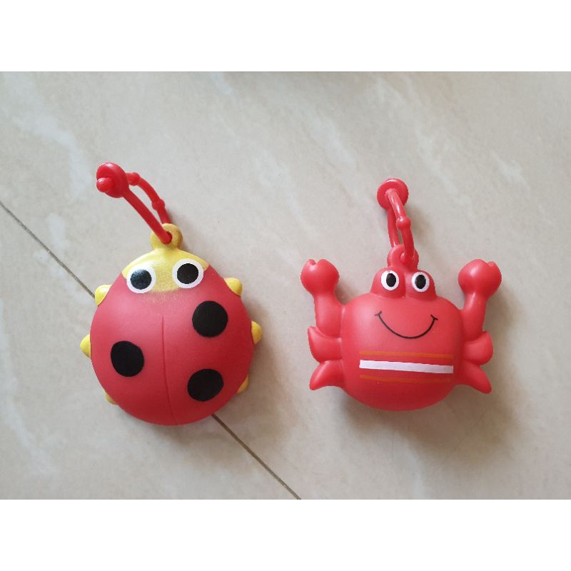 mainan hokben - hoka hoka bento - kidzu bento - Fun Animals Bag Tag