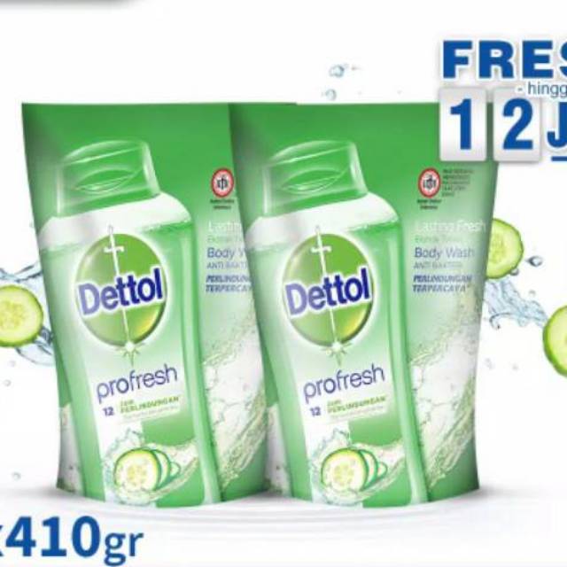 Dettol refill pro lasting fresh liquid body wash 410gr