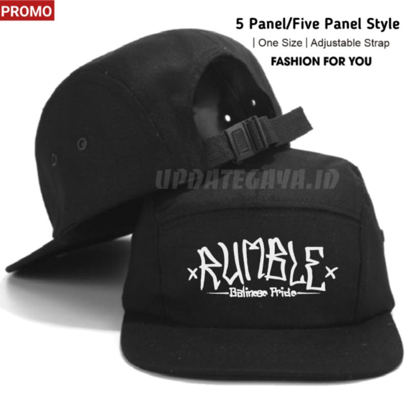 Topi 5 Panel RUMBLE BALINESE PRIDE | Topi Five Panel Snapback | Topi Pria | Topi Distro