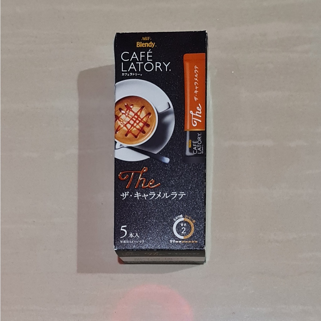 AGF Cafe Latory Premium Stick Coffee The Caramel Latte 5 x 14.3 Gram