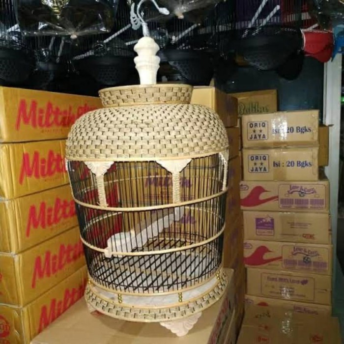sangkar perkutut rotan/sangkar rajut rotan/kandang perkutut rajut rotan/sangkar perkutut