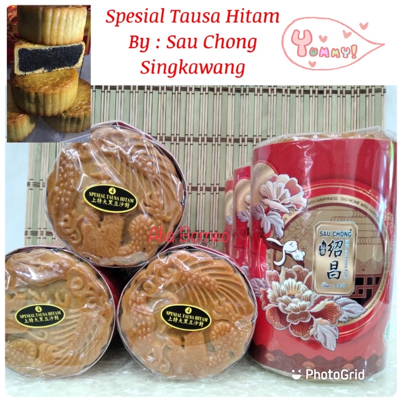 

Mooncake Spesial Isi Tausa Hitam Jumbo Sauchong Singkawang / Kue Bulan Kacang Hitam Sau Chong