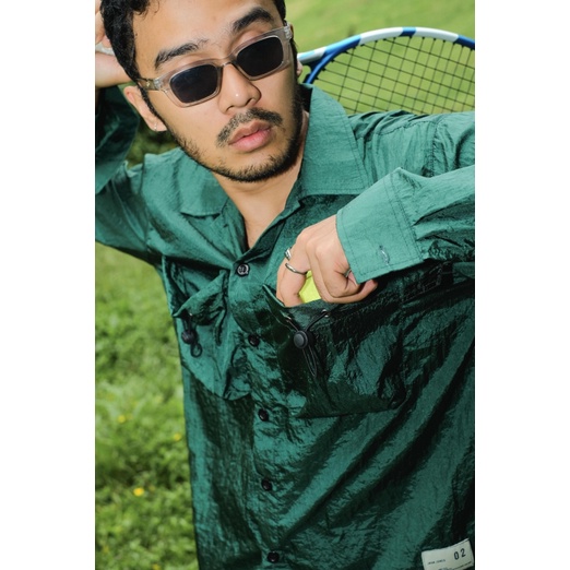 JAVAJONES Nylon Shirt Yuji Green Bottle | Kemeja Pria Wanita