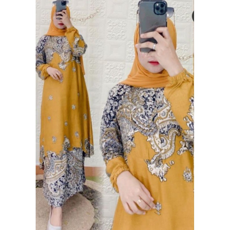 Gamis Malay Katun Rayon Busui Friendly by Famys Hijab