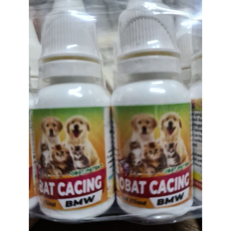 obat cacing anjing kucing bmw 15ml herbal berantas semua jenis cacing