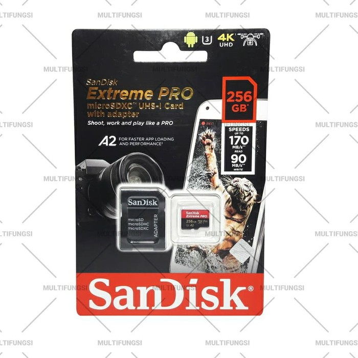 ORIGINAL SANDISK EXTREME PRO MICROSD 256GB 170MB/S A2 MICRO SD