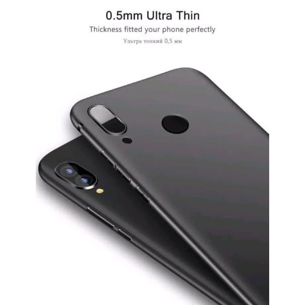 SILIKON SOFTCASE MATTE CASE BLACK REDMI NOTE 7