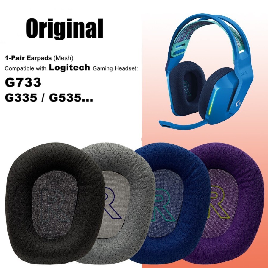 Original Earpads Logitech G733 G335 G535 Headphone Foampad Earcup