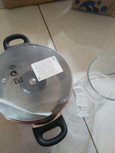 Panci Dengan Penutup, Peralatan Masak Dari Kaca, Baja Tahan Karat , 2.8 Liter An426