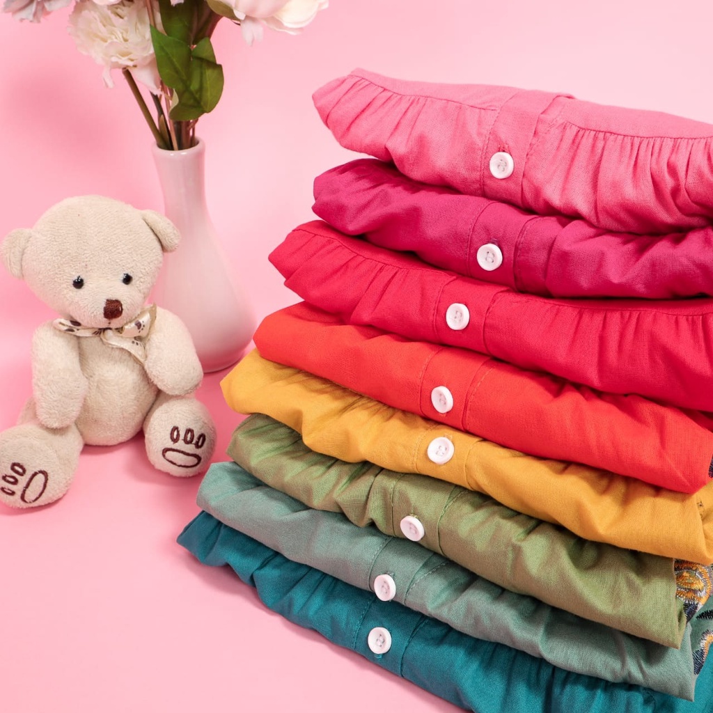 KEMEJA ANAK PEREMPUAN BORDIR 4-12 TAHUN