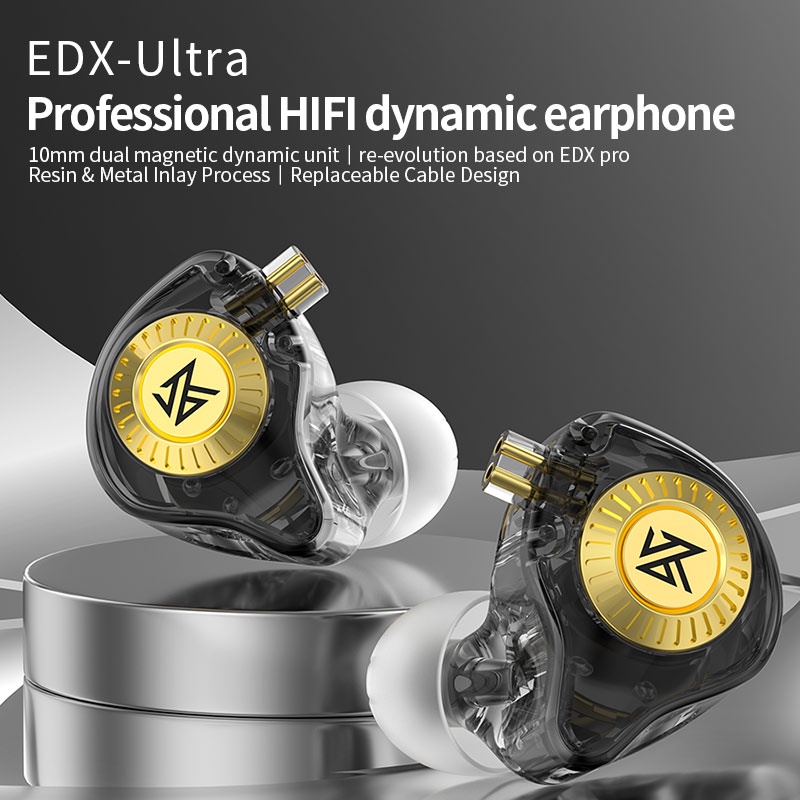 Kz EDX-Ultra EDX Ultra In Ear Bass HIFI Dengan Fitur Noise Canceling Untuk Game / Olahraga