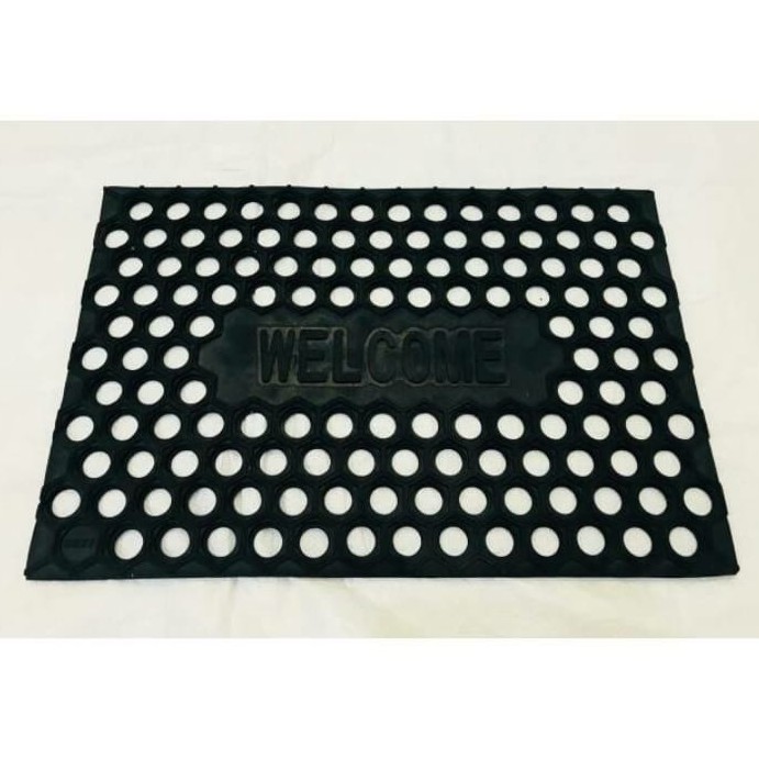 Keset Karet Kompos Lubang Anti Slip - Keset Kompos Hitam Karet - Keset Kamar Mandi -  Rubber Mat