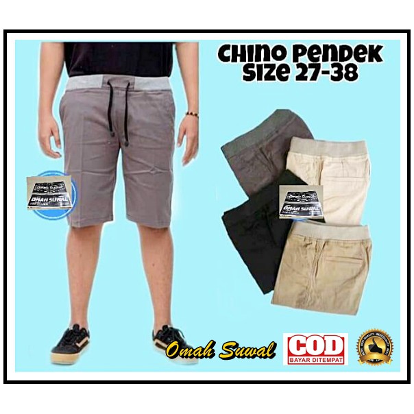 Celana pendek jumbo xxxl Pria Dewasa Murah Celana Chino Pendek  Polos Rip Kolor Big Size Jumbo xxxl