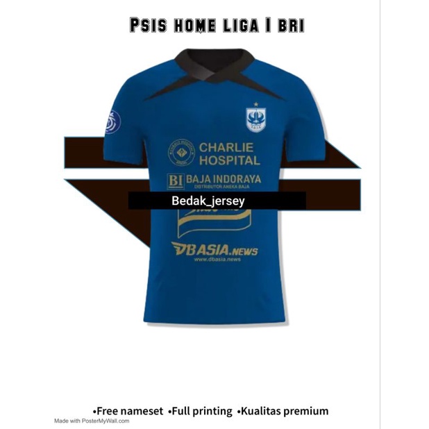 Jersey PSIS HOME LIGA 1 BRI Fullprint