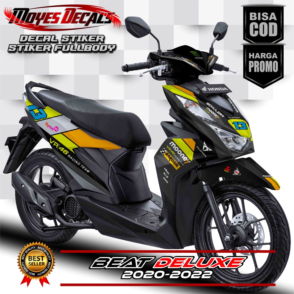 Decal Beat Deluxe 2021 2022 Full Body Mooney Stiker Street New Sticker Hitech Stiker Motor Beat 2021