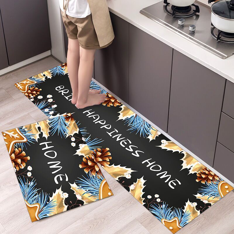 1set Keset dapur 2 in 1 Door Mat Trendy Keset Kaki Dapur Pintu Kamar