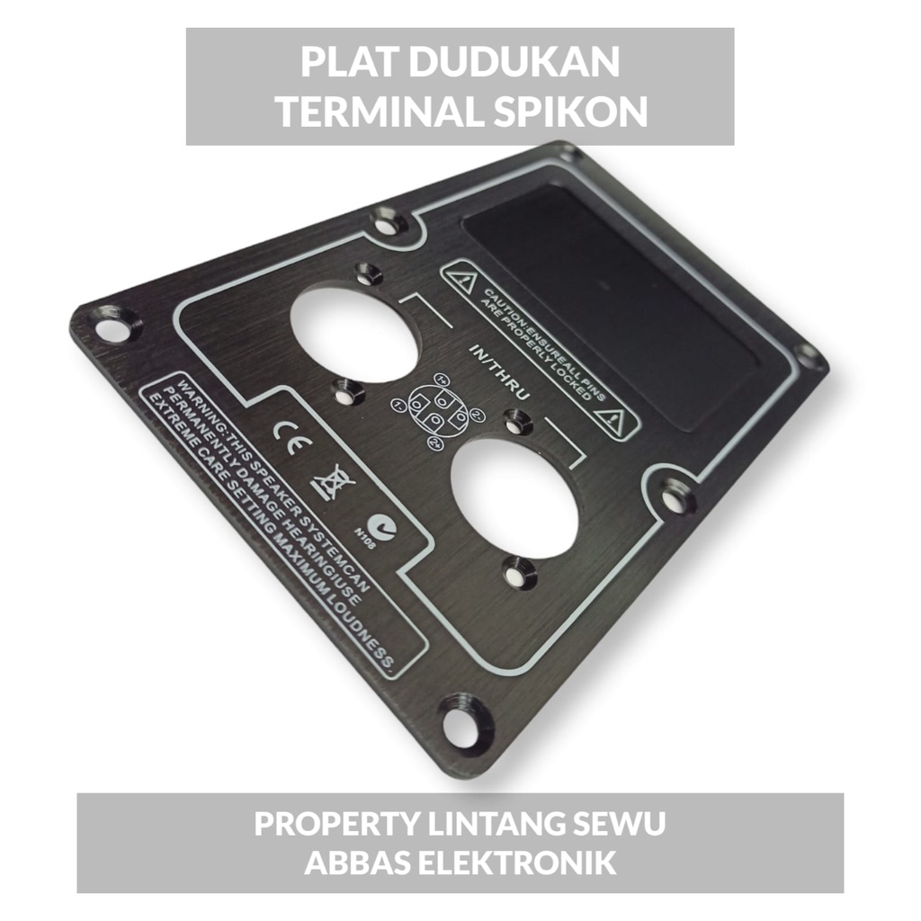 PLAT DUDUKAN TERMINAL SPIKON SPEAKON DUA LUBANG