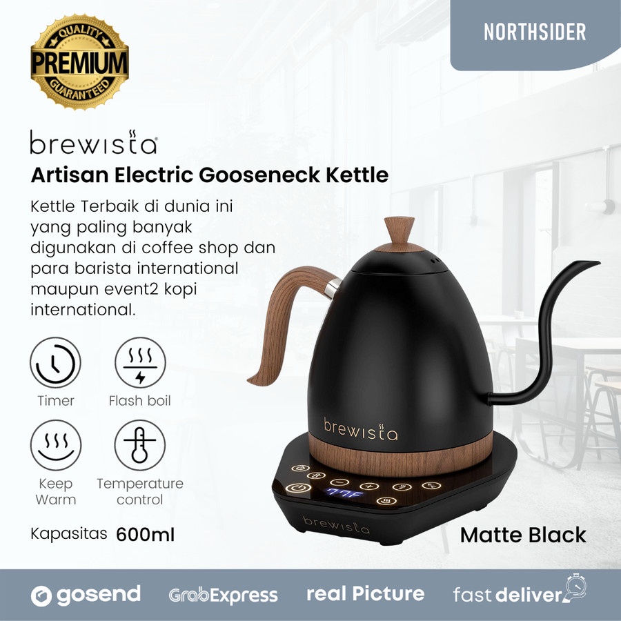 BREWISTA ARTISAN GOOSENECK KETTLE 600ML