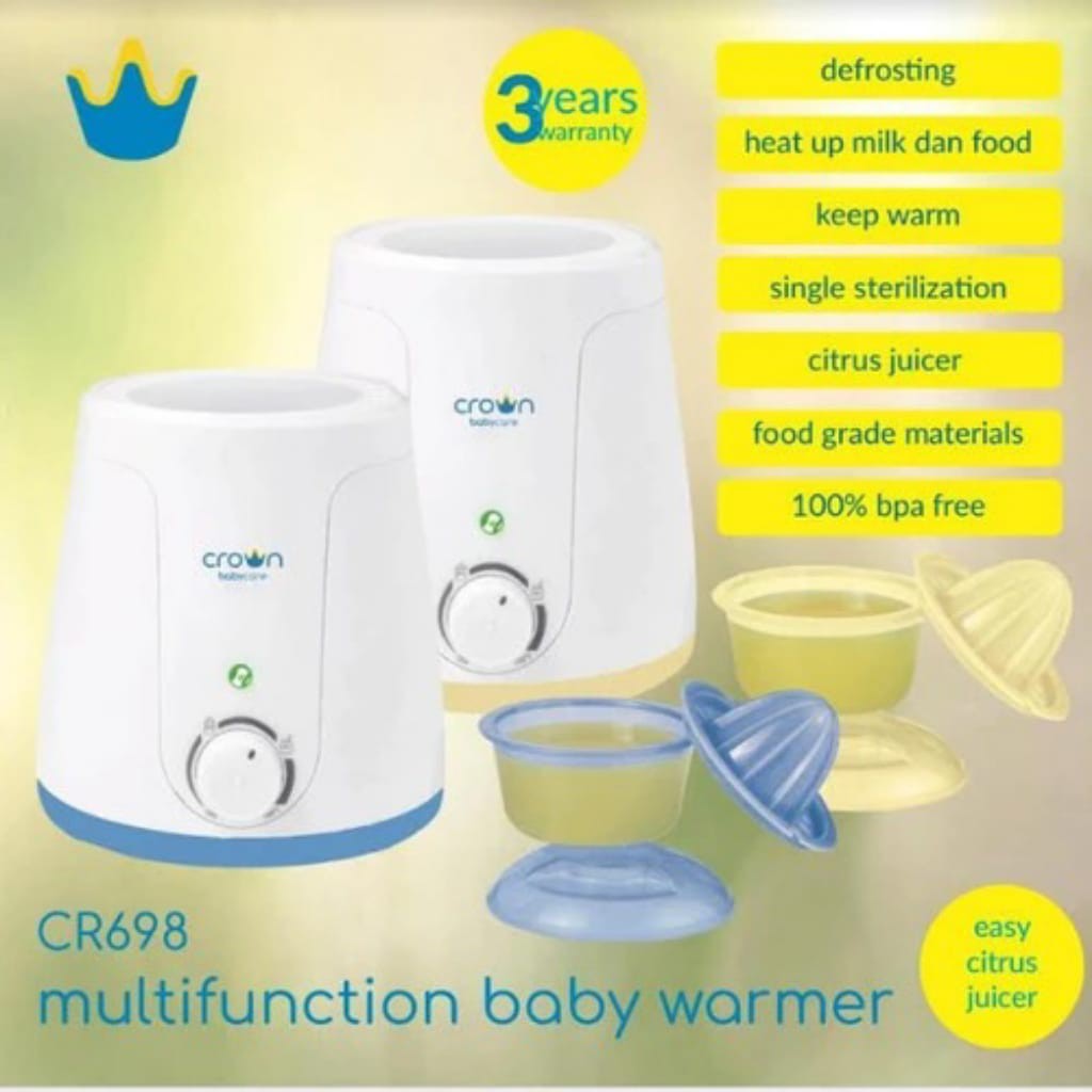 Crown Baby Warmer 4 in 1 - Sterilizer Pemanas Steril Penghangat Pemanas Botol susu asi CR198/CR698