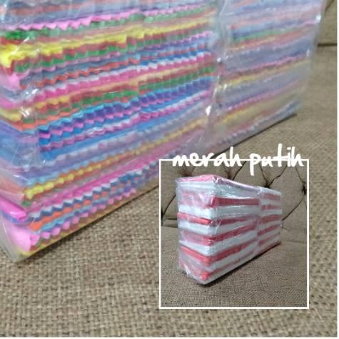 

❆ GROSIR PER 12PCS - KERTAS KREP POTONG MERAH PUTIH / HUT RI / DIRGAHAYU RI/ KREP POTONG MIX WARNA ✦
