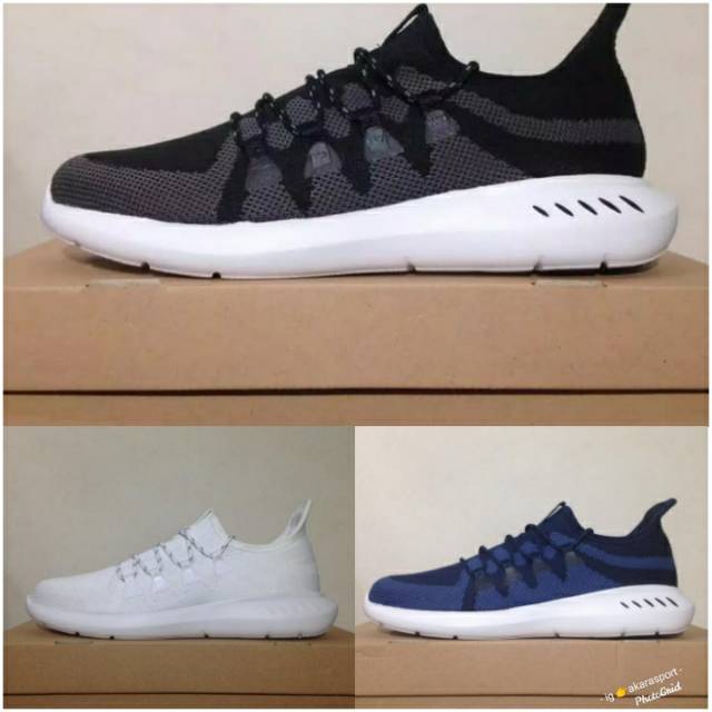 Sepatu Casual Piero Rewind Knit Black Navy White Original