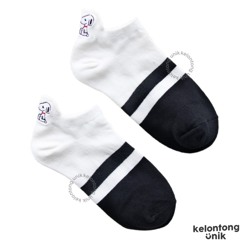 SNOOPY POLOS - Kaos Kaki Pendek Semata Kaki/ Kaos Kaki Ankle Dewasa Wanita-KWMJ-005