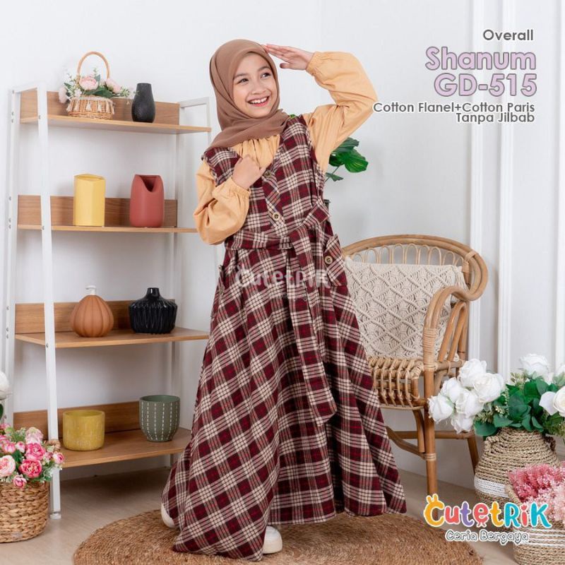 Baju Anak Perempuan Overall Rok Shanum by Cutetrik
